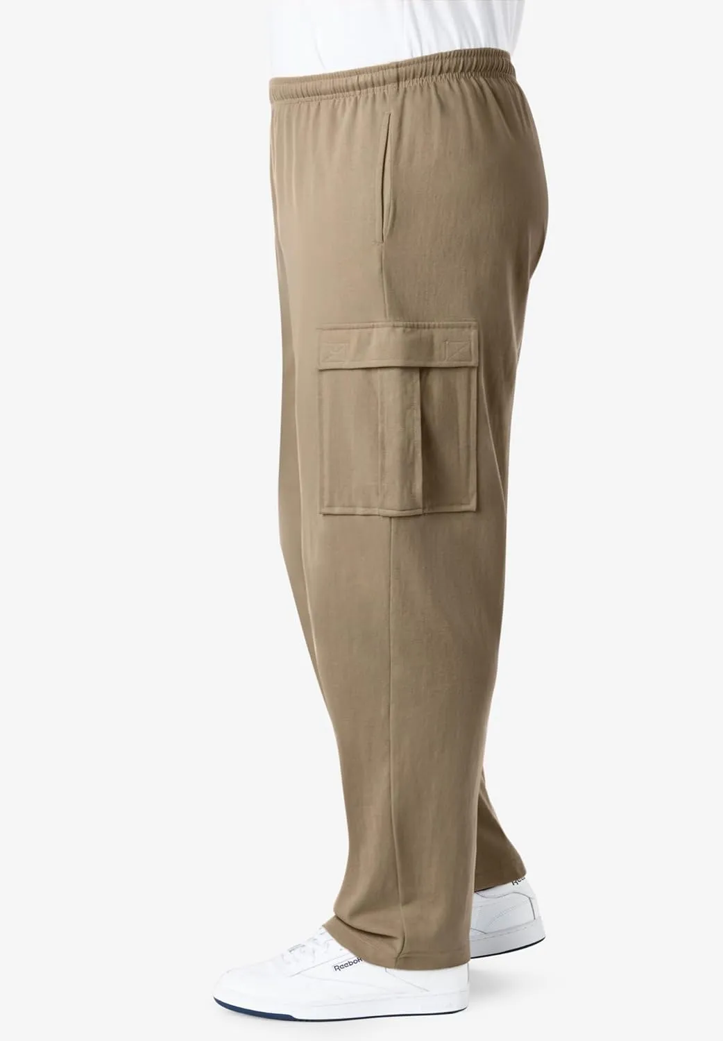 KingSize Men's Big & Tall Lightweight Jersey Cargo Sweatpants