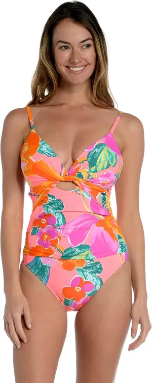 La Blanca Women's One Piece Swimsuit Twist Keyhole Bathing Suit