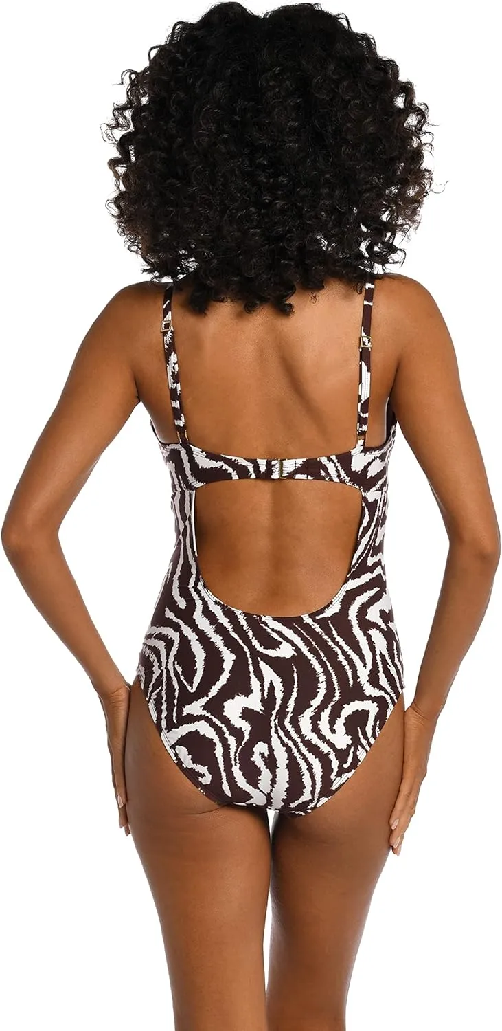 La Blanca Women's One Piece Swimsuit Twist Keyhole Bathing Suit