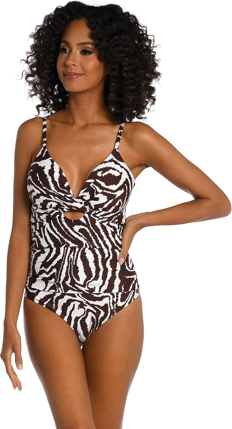 La Blanca Women's One Piece Swimsuit Twist Keyhole Bathing Suit