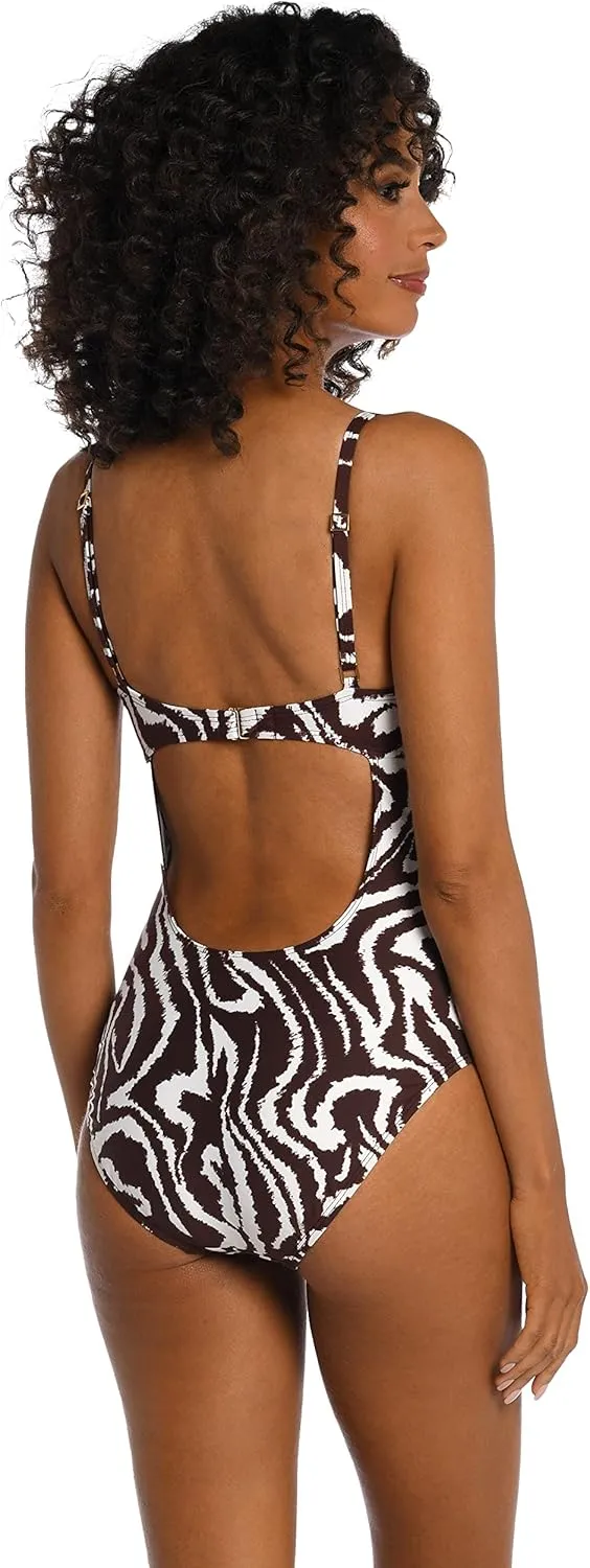 La Blanca Women's One Piece Swimsuit Twist Keyhole Bathing Suit