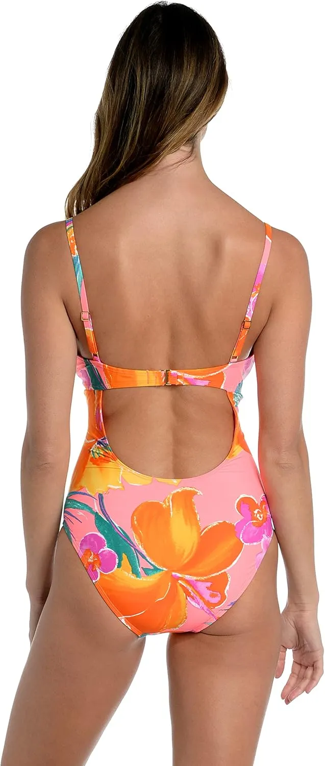 La Blanca Women's One Piece Swimsuit Twist Keyhole Bathing Suit
