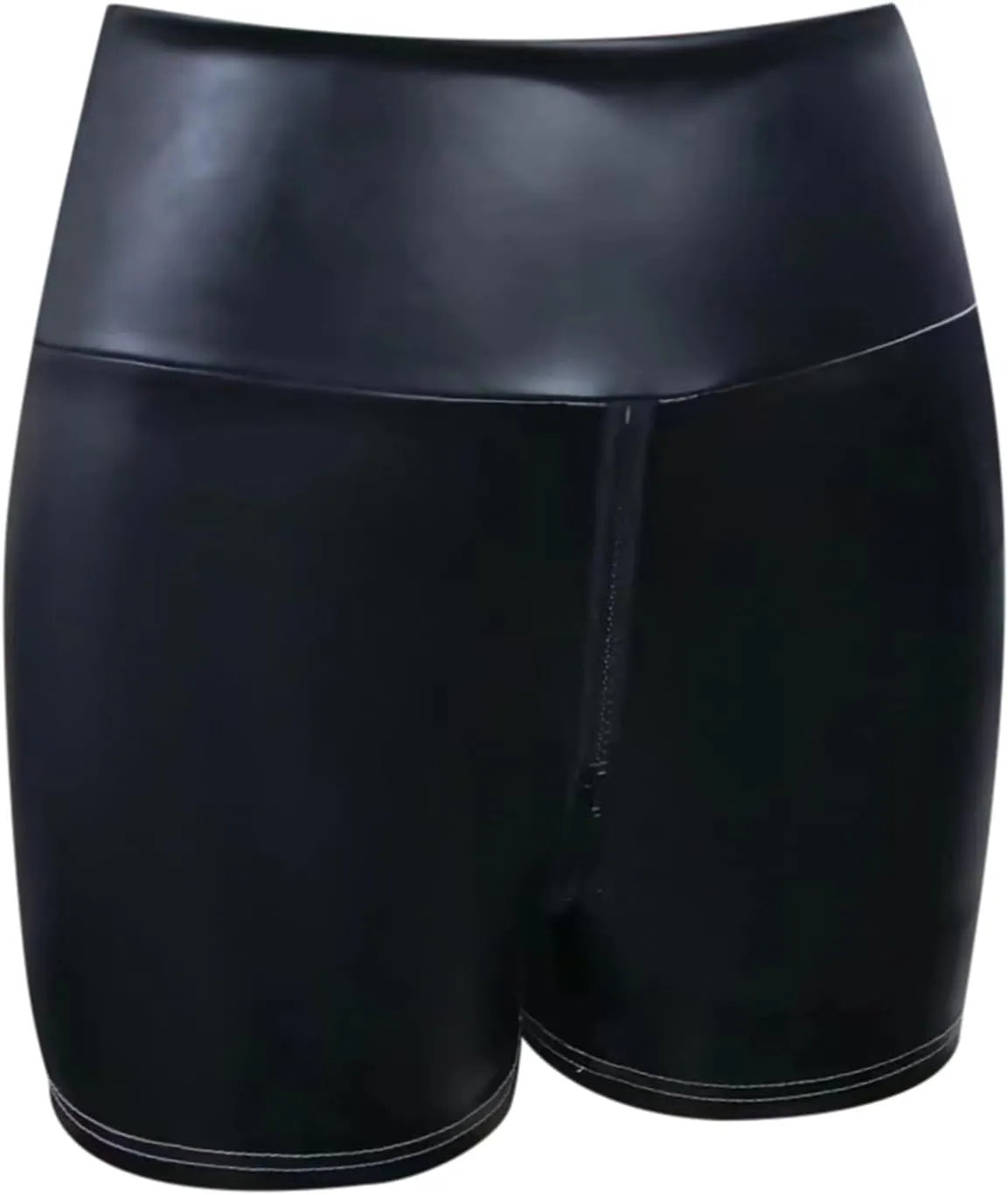 Leather Shorts for Women Stretchy Zipper High Waisted Slim Fit Skorts Comfort Casual Trendy Sexy Lightweight Clothings