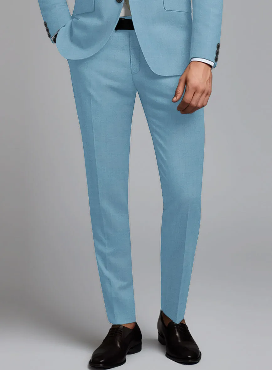 Marco Stretch Pastel Blue Wool Pants