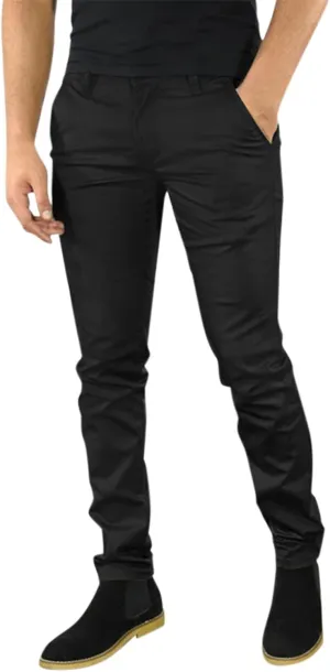 Mens Business Chino Pants Slim Fit Modern Style Cropped Pants Casual Lightweight Tapered Trousers Fashion Kakhi Pants