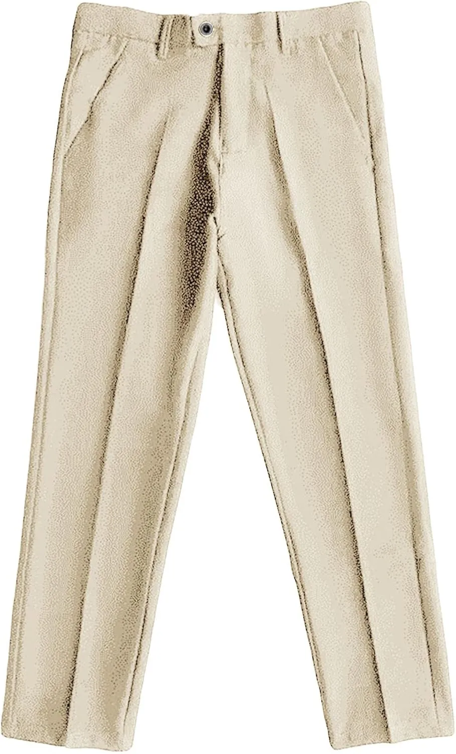 Men's Business Suit Pants Casual Pants Slim Fit Flex Flat Front Pant Stretch Tapered Chino Pants Trousers (29,Khaki)