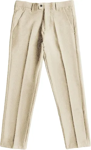 Men's Business Suit Pants Casual Pants Slim Fit Flex Flat Front Pant Stretch Tapered Chino Pants Trousers (29,Khaki)