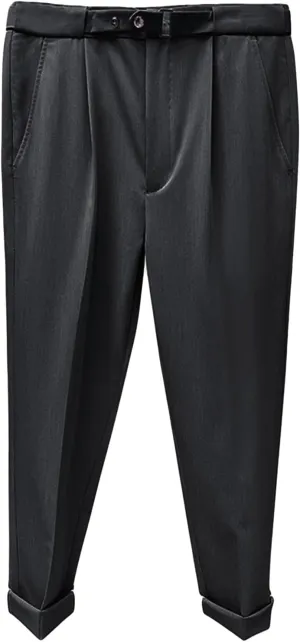 Men's Slim Fit Dress Pant Stretch Flat Front Traveler Long Pant Fashion Casual Business Chino Pants (31,Black)