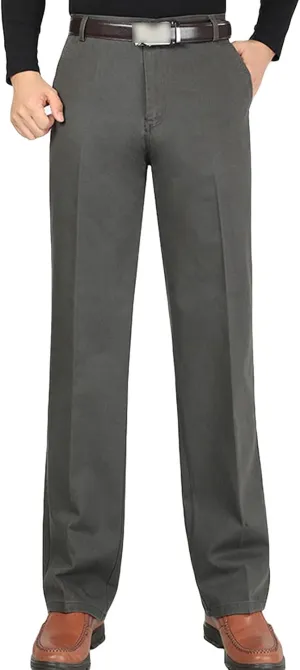 Men's Stretch Dress Pants Casual Slim Fit Skinny Suit Pants Chino Pant Business Fit Flex Flat Front Pant (29,Grey)