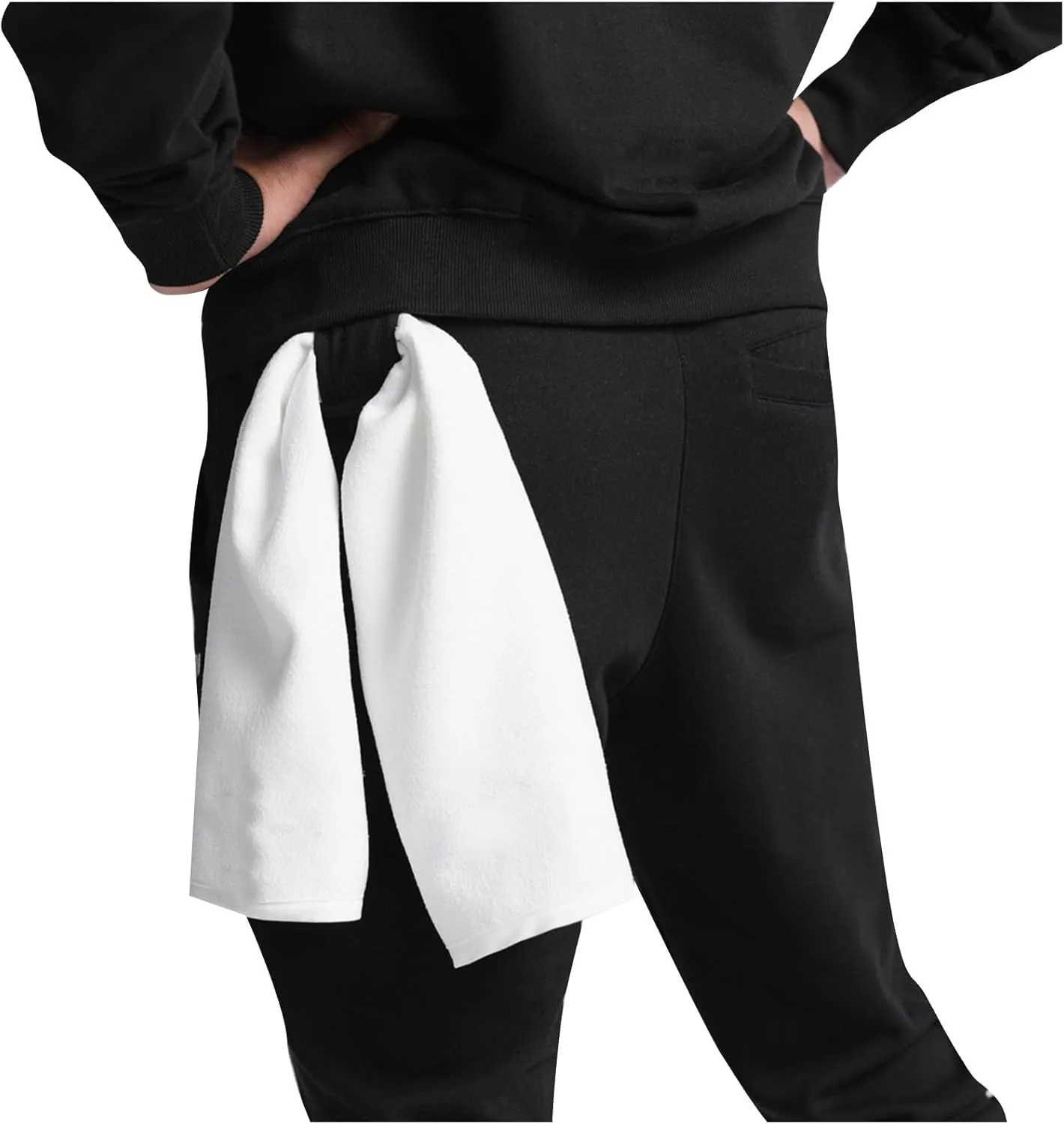 Men's Stylish Slim Fit Joggers Pants Gym Workout Training Tapered Cropped Pants Solid Drawstring Sweat Track Pants