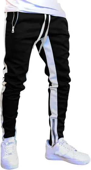 Mens Workout Cargo Sweatpants Casual Pants Drawstring Sweat Jogging Cargo with Pockets Joggers Long Sports Active for