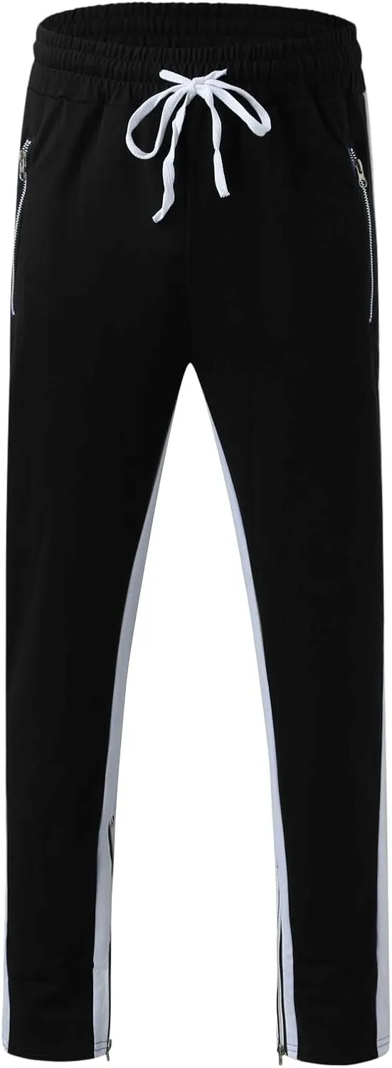 Mens Workout Cargo Sweatpants Casual Pants Drawstring Sweat Jogging Cargo with Pockets Joggers Long Sports Active for