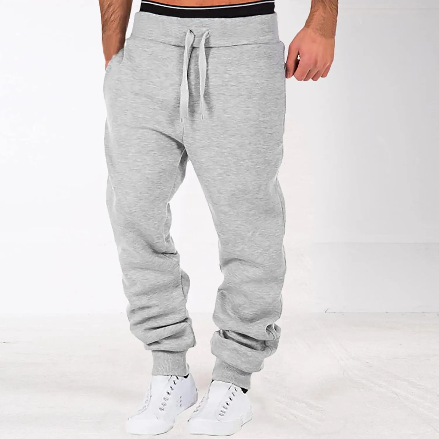 Mens Workout Cargo Sweatpants Jogger Sweatpants for Men Men's Fleece Lounge Pants Mens Fleece Active Athletic Workout