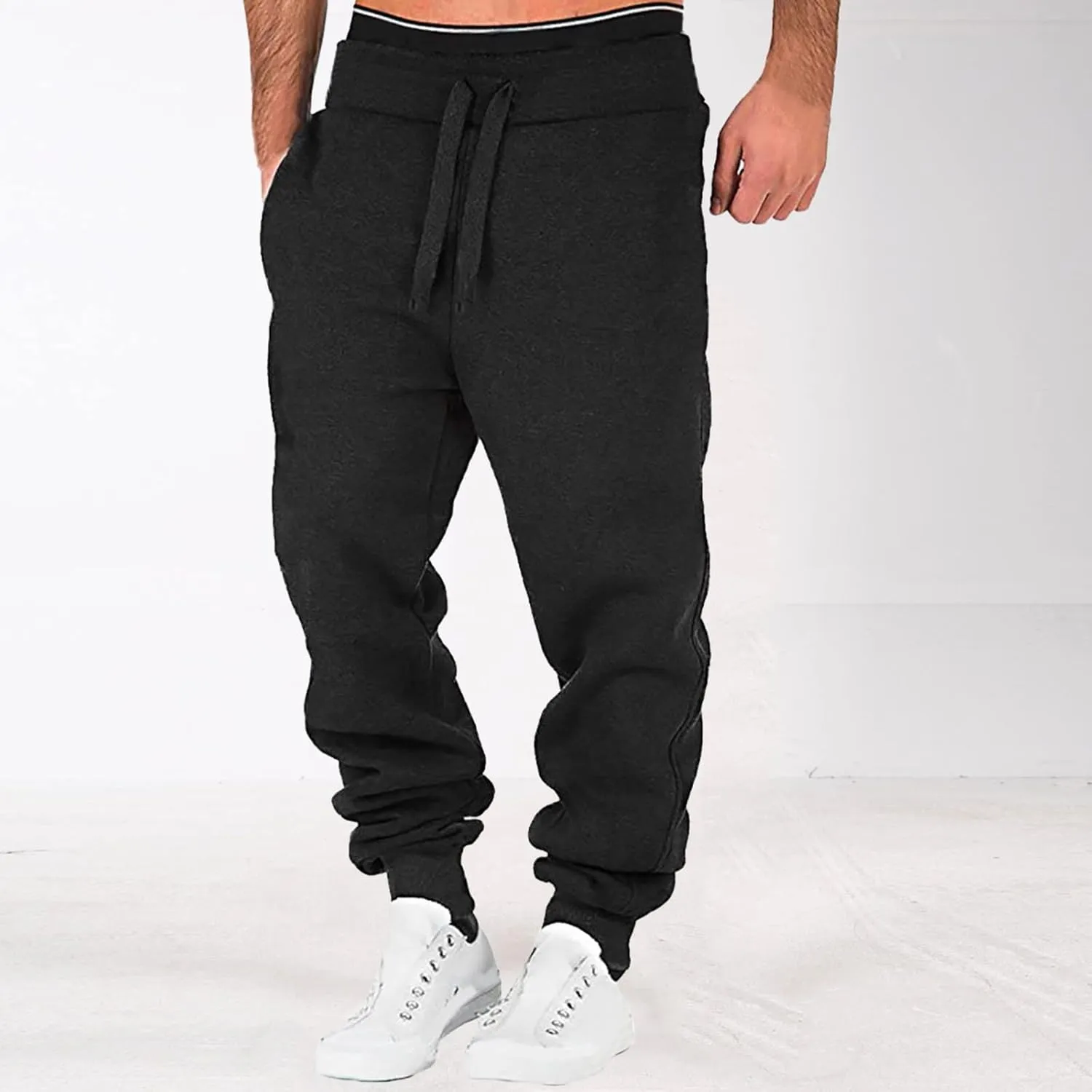 Mens Workout Cargo Sweatpants Jogger Sweatpants for Men Men's Fleece Lounge Pants Mens Fleece Active Athletic Workout