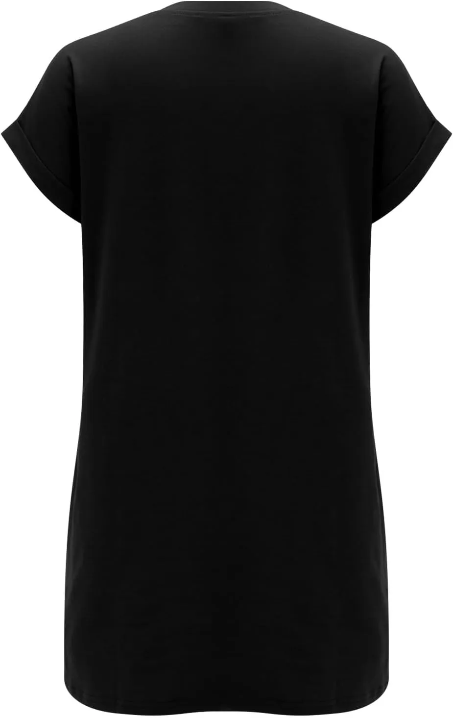Moomoo Dresses for Women Solid Color Round Neck Batwing Sleeve T-Shirt Dress with Hidden Pockets