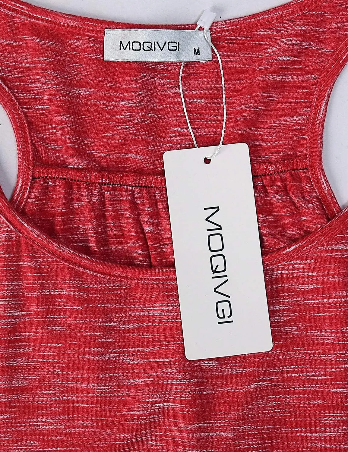 MOQIVGI Womens Scoop Neck Spaghetti Strap Casual Tank Dress with Pockets