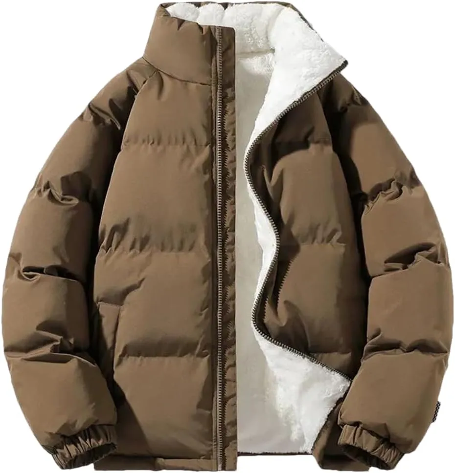 Niiyyjj Winter Men Plus Cashmere Cotton Padded Jacket Men's Casual Thick Warm Large Size Coats