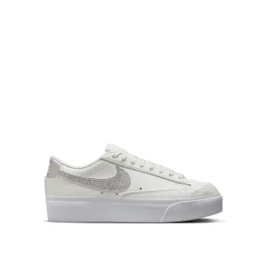 Nike Womens Low Platform ESS Summit White Metallic Silver Sz7.5