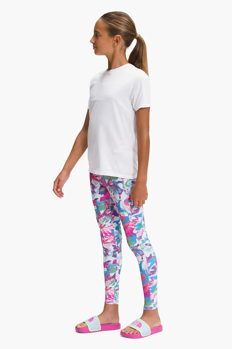 North Face Never Stop Girls Legging - Pink Camo (Size 14/16 left)