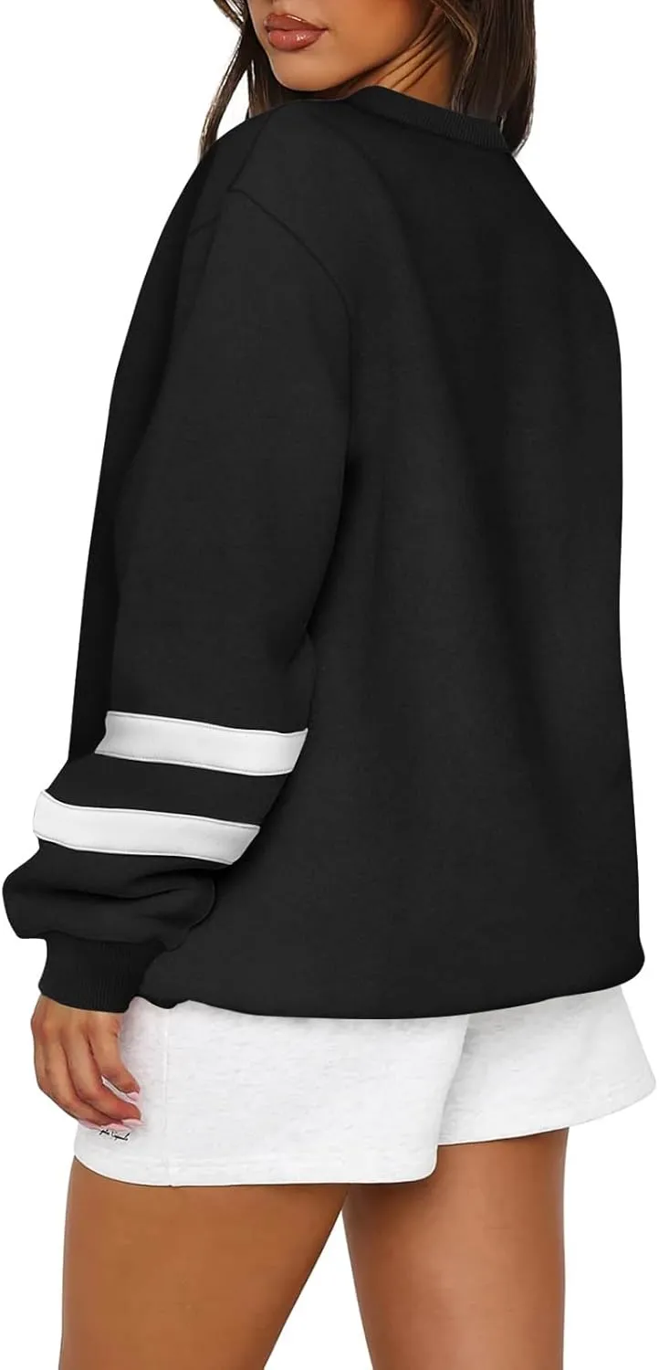 Oversized Sweatshirt For Women Trendy Hoodie Pullover Crewneck Long Sleeve Solid Fall Winter Clothes 2024