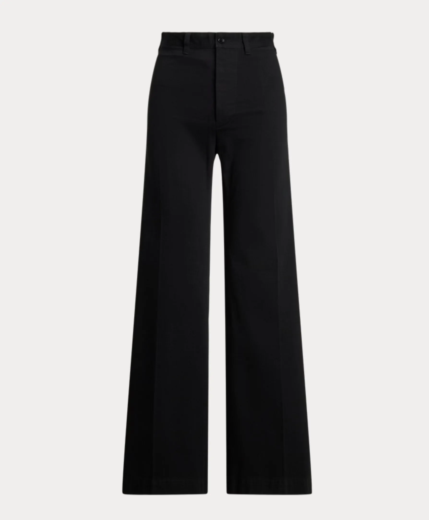 Polo Ralph Lauren Stretch Cotton Twill Wide-Leg Pant -Black