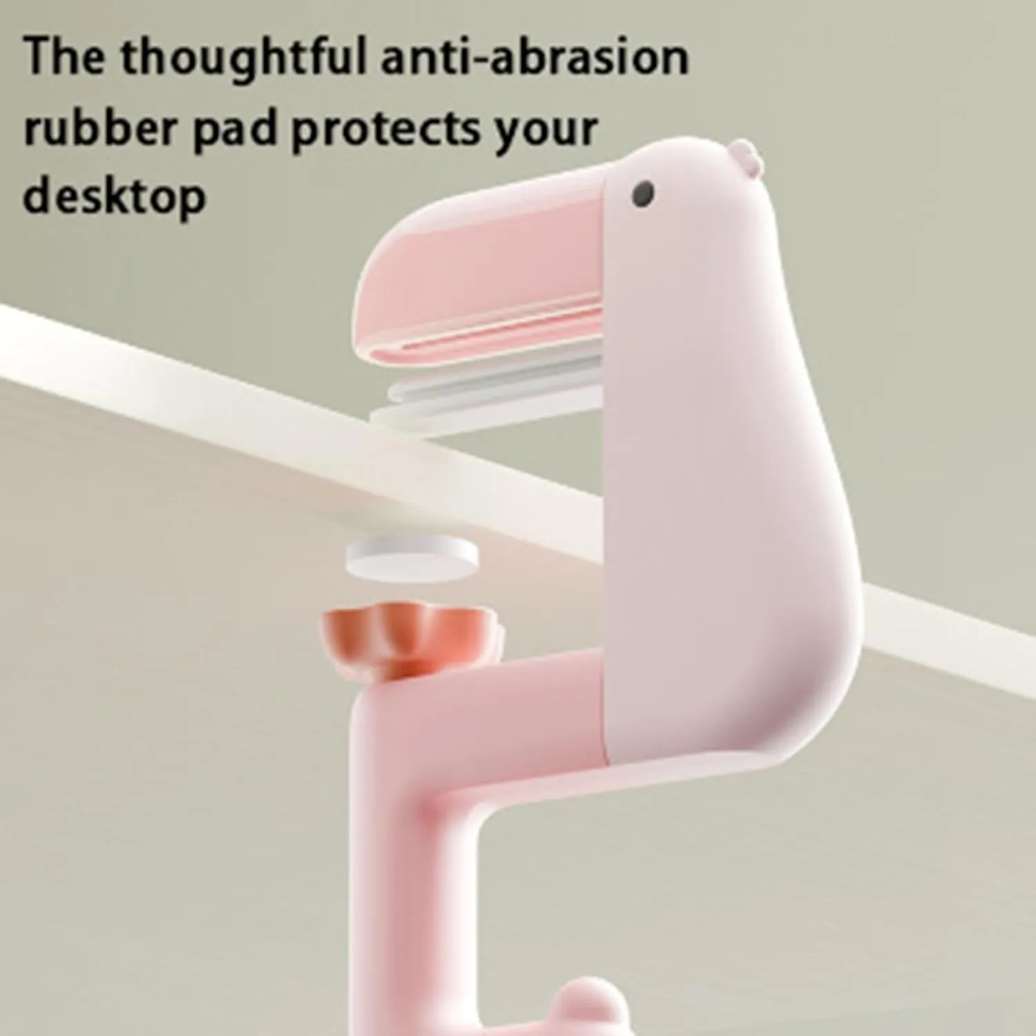 Portable Detachable Hook, Desk Handbag Hanger, Cute Creative Non-Slip Design Folding Hook Under Shelf for Office Bag Desk Accessories Student Desk (White, 1PC)