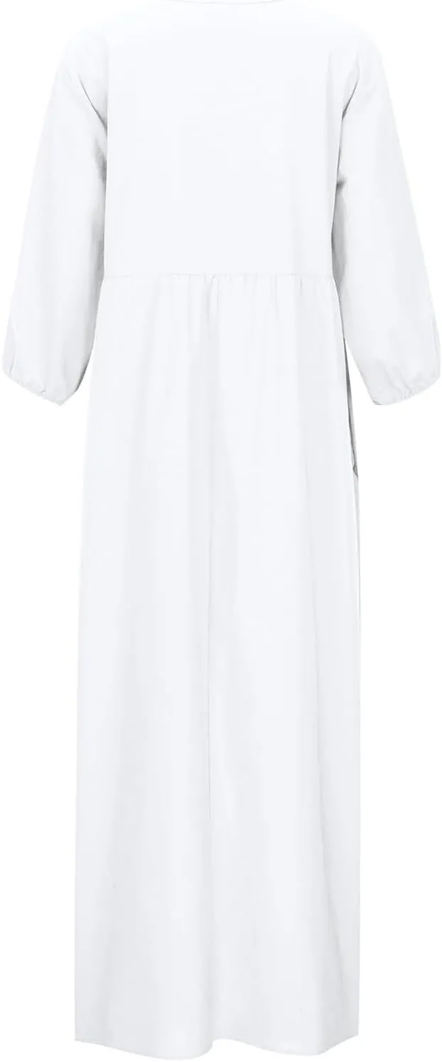 PTOLOCIF Womens Summer Casual Half Sleeve V Neck Midi Dresses Plus Size Dress a Line Flowy Tiered 2025 Boho Beach Dress