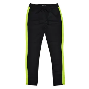REBEL MINDS TRACK PANTS BLACK LIME