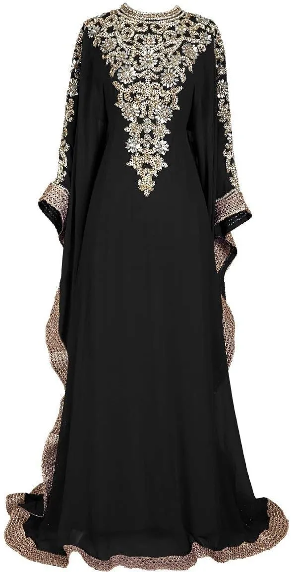 Royal Bliss Kaftan for Women - Long Sleeve Maxi Dress, Formal Gown Evening Dress