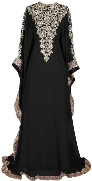 Royal Bliss Kaftan for Women - Long Sleeve Maxi Dress, Formal Gown Evening Dress
