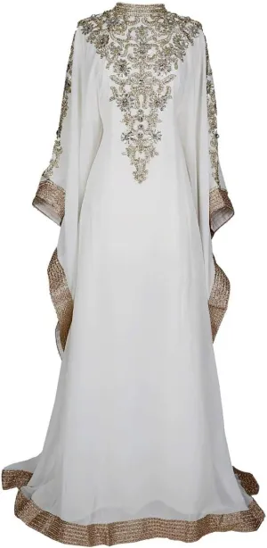 Royal Bliss Kaftan for Women - Long Sleeve Maxi Dress, Formal Gown Evening Dress