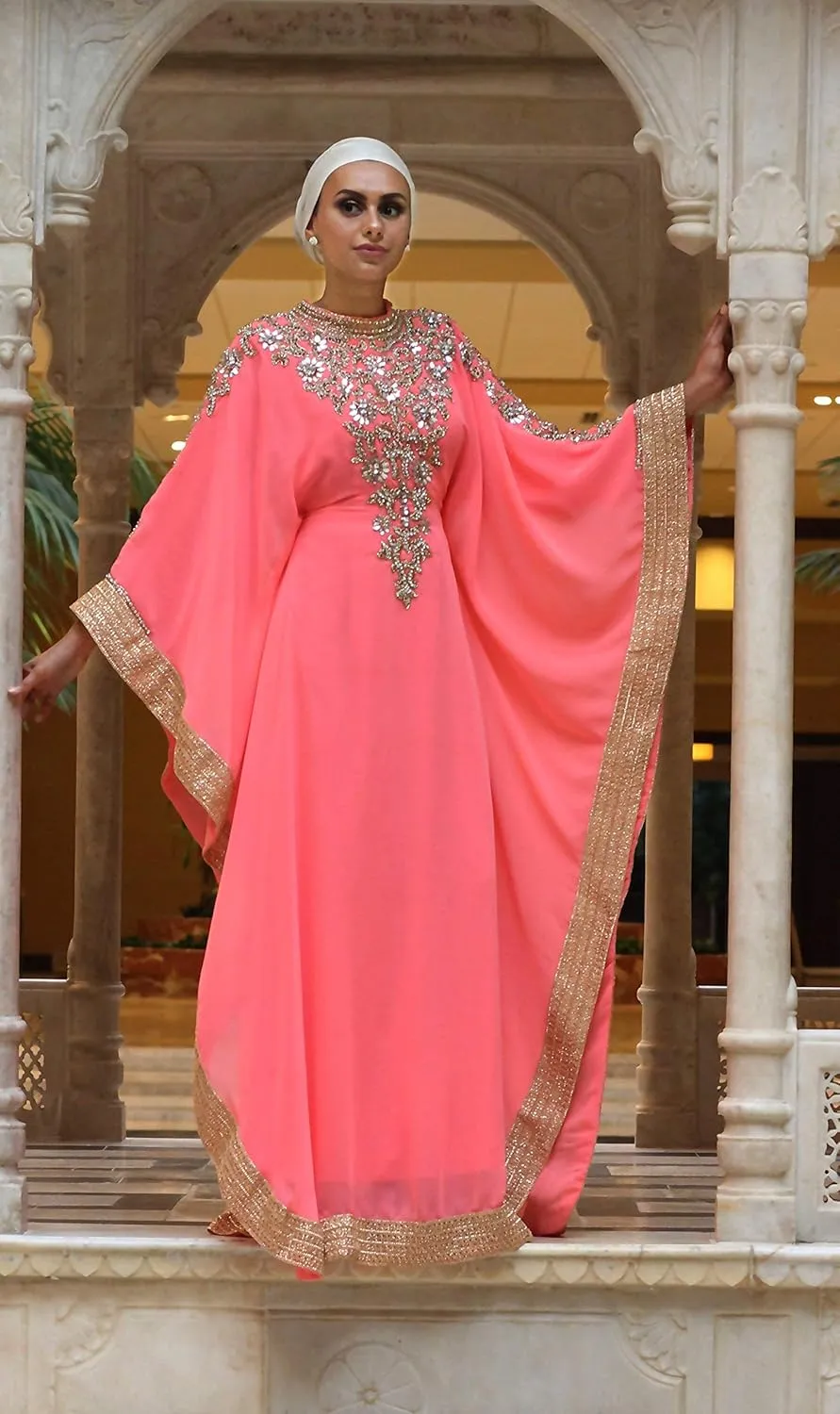 Royal Bliss Kaftan for Women - Long Sleeve Maxi Dress, Formal Gown Evening Dress