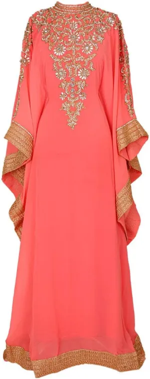 Royal Bliss Kaftan for Women - Long Sleeve Maxi Dress, Formal Gown Evening Dress