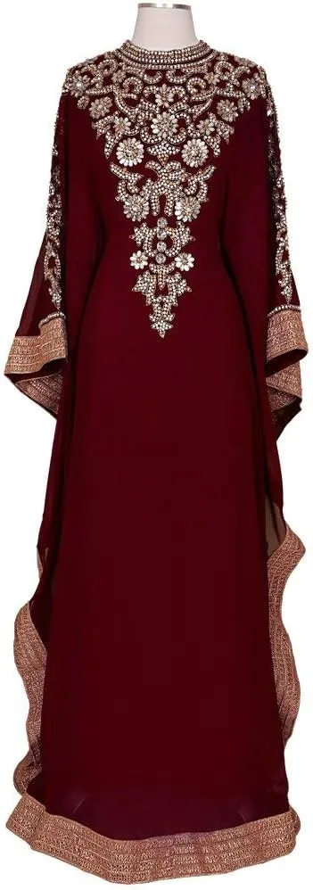 Royal Bliss Kaftan for Women - Long Sleeve Maxi Dress, Formal Gown Evening Dress