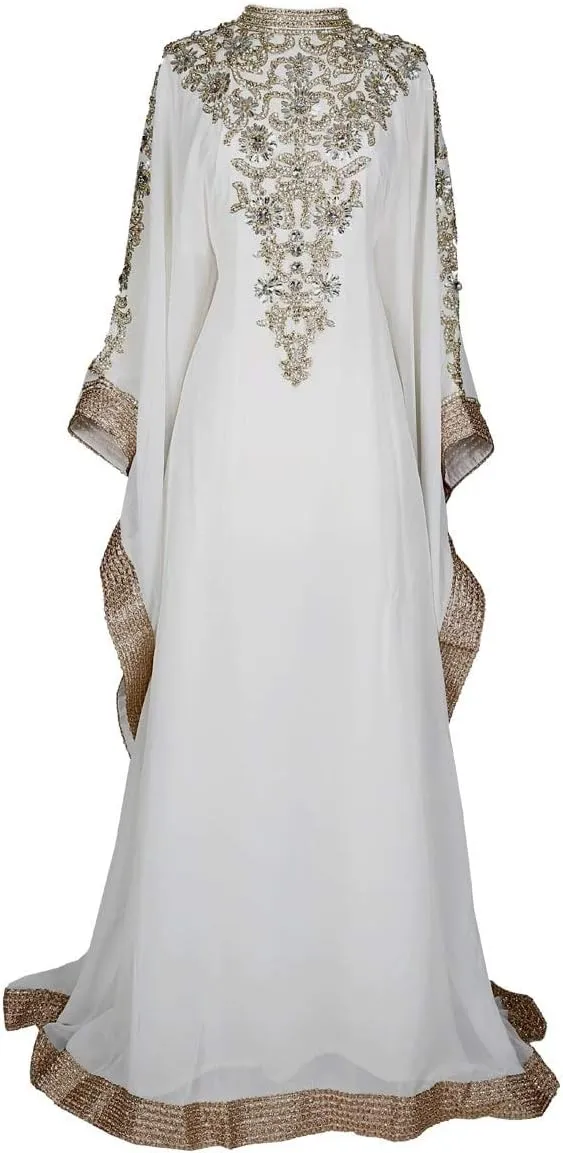 Royal Bliss Kaftan for Women - Long Sleeve Maxi Dress, Formal Gown Evening Dress