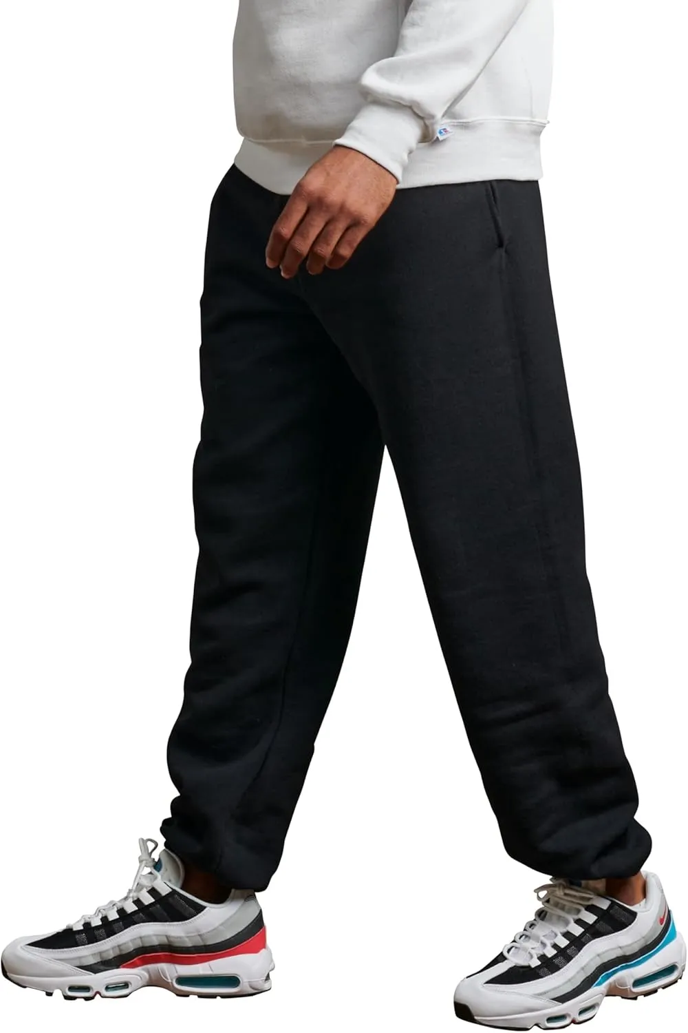 Russell Athletic Men's Dri Power Fleece Elastic Bottom Sweatpants, Relaxed Fit, Moisture Wicking, with or Without Pockets