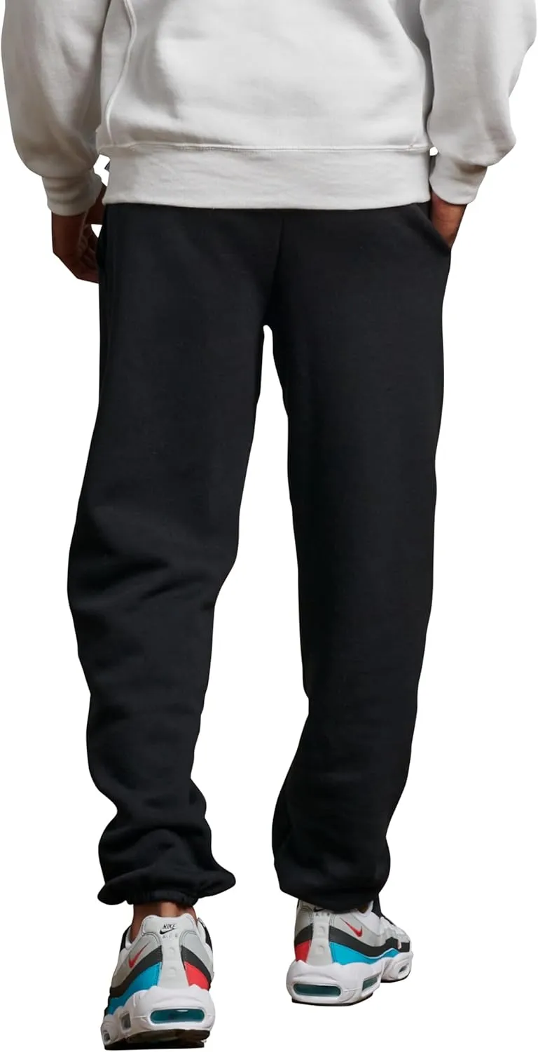 Russell Athletic Men's Dri Power Fleece Elastic Bottom Sweatpants, Relaxed Fit, Moisture Wicking, with or Without Pockets