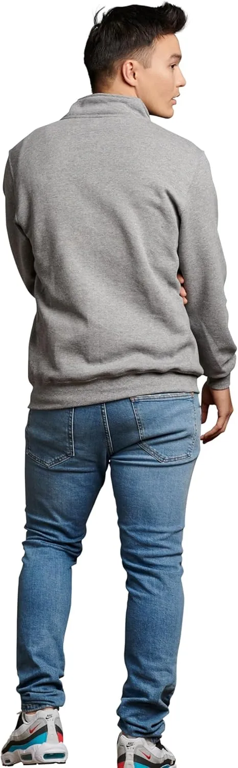 Russell Athletic Men's Dri Power Fleece Quarter Zip, Moisture Wicking, Cotton Blend, Relaxed Fit, Sizes S-4x