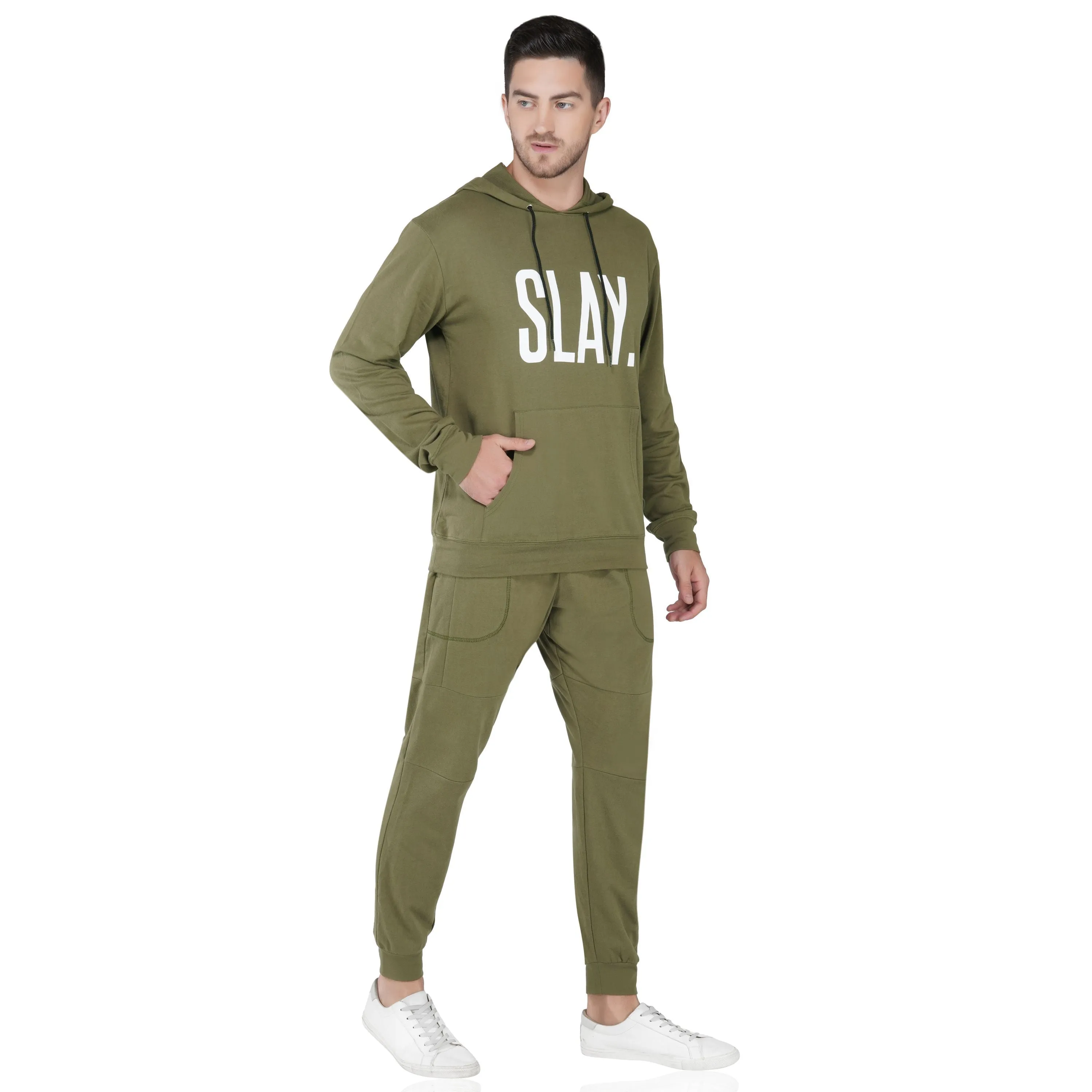 SLAY. Classic Men's Olive Green Tracksuit