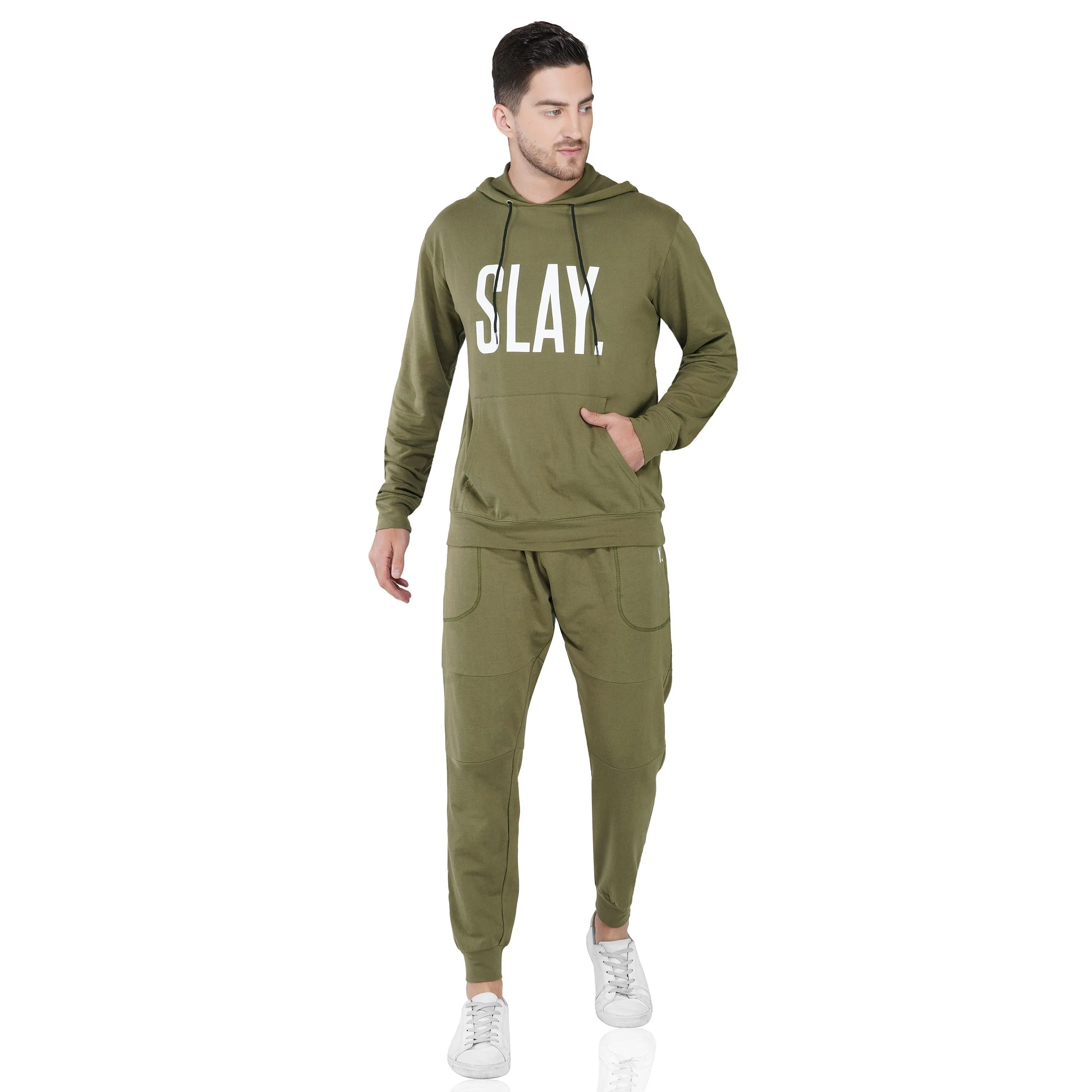 SLAY. Classic Men's Olive Green Tracksuit