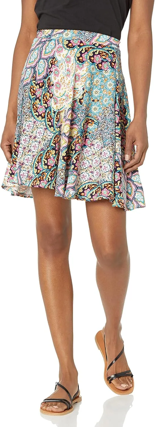 Star Vixen Women's Full Short Ponte Knit Skater