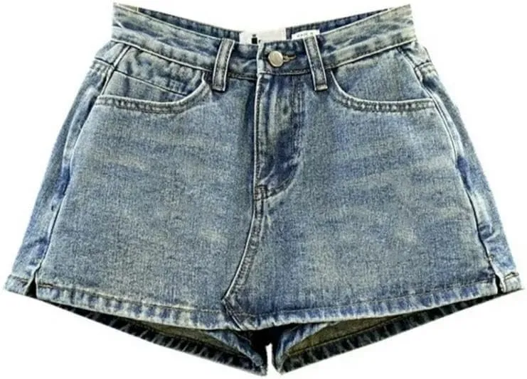 Summer High-Waisted Vintage Women's Denim Short Skirt Slim Street A-Line Mini Jeans Skirt