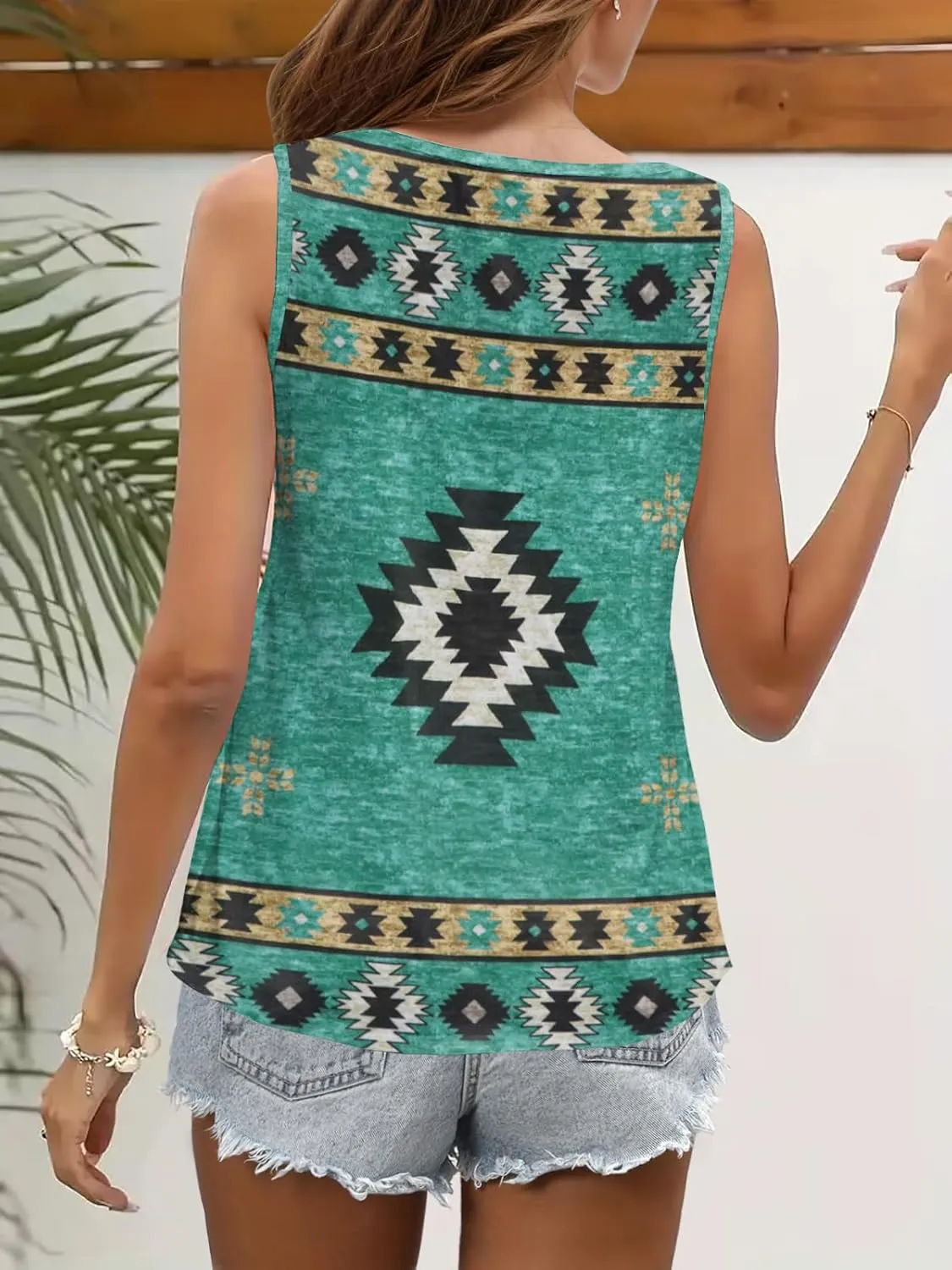 Summer Tank Tops for Women Pleated Square Neck O Ring Shoulder Sleeveless Shirts Casual Loose Fit Trendy Blouses