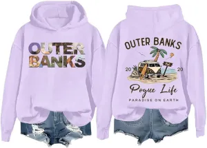 Sweatshirt for Women Life Funny Letter Graphic Print Long Sleeve Casual Pullover Casual Loose Preppy Hoodies Hooded