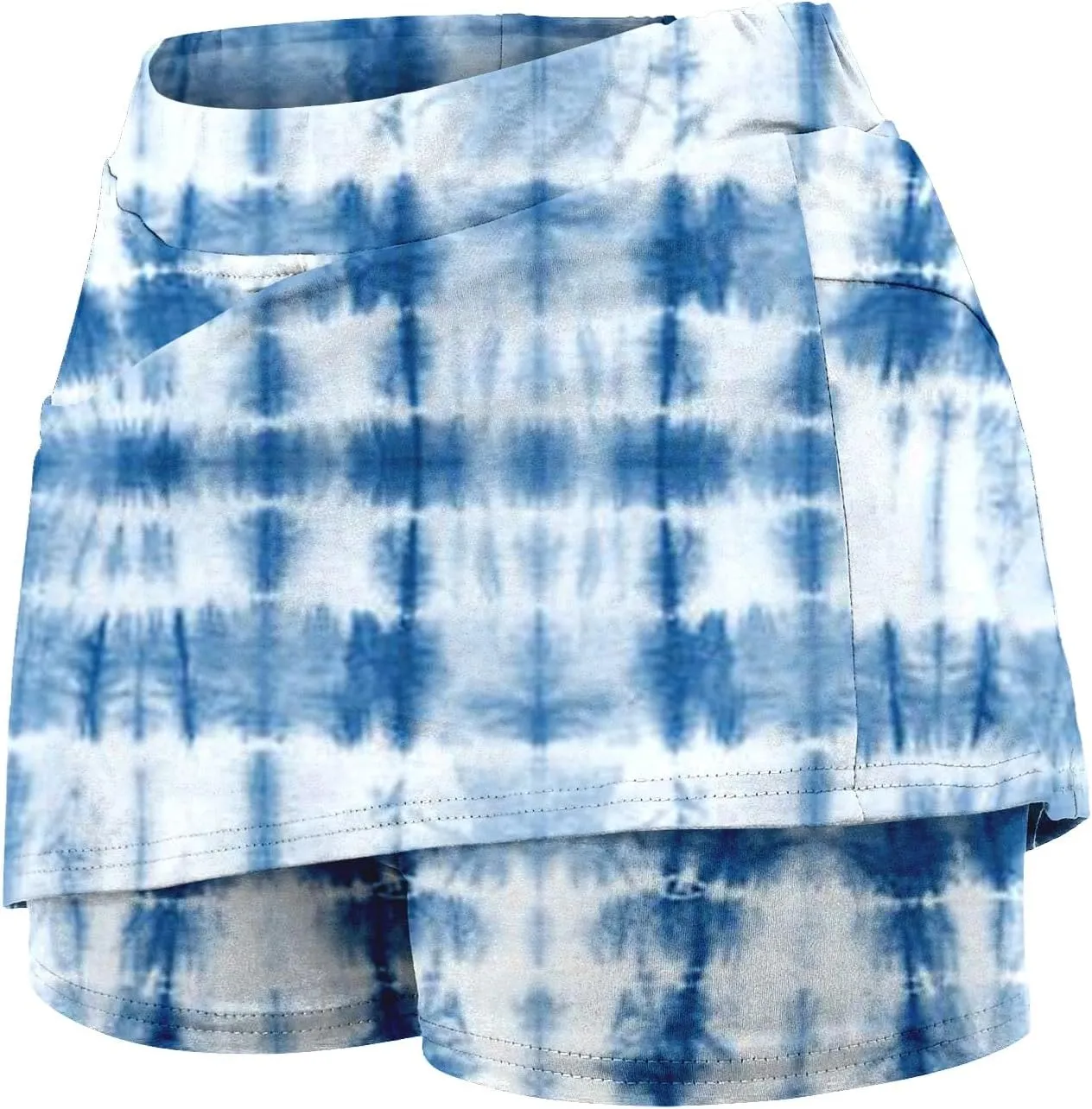 Tennis Skirts for Women Athletic Skort with Shorts High Waist Tummy Control Yoga Skirt Workout Printed Skirt Shorts