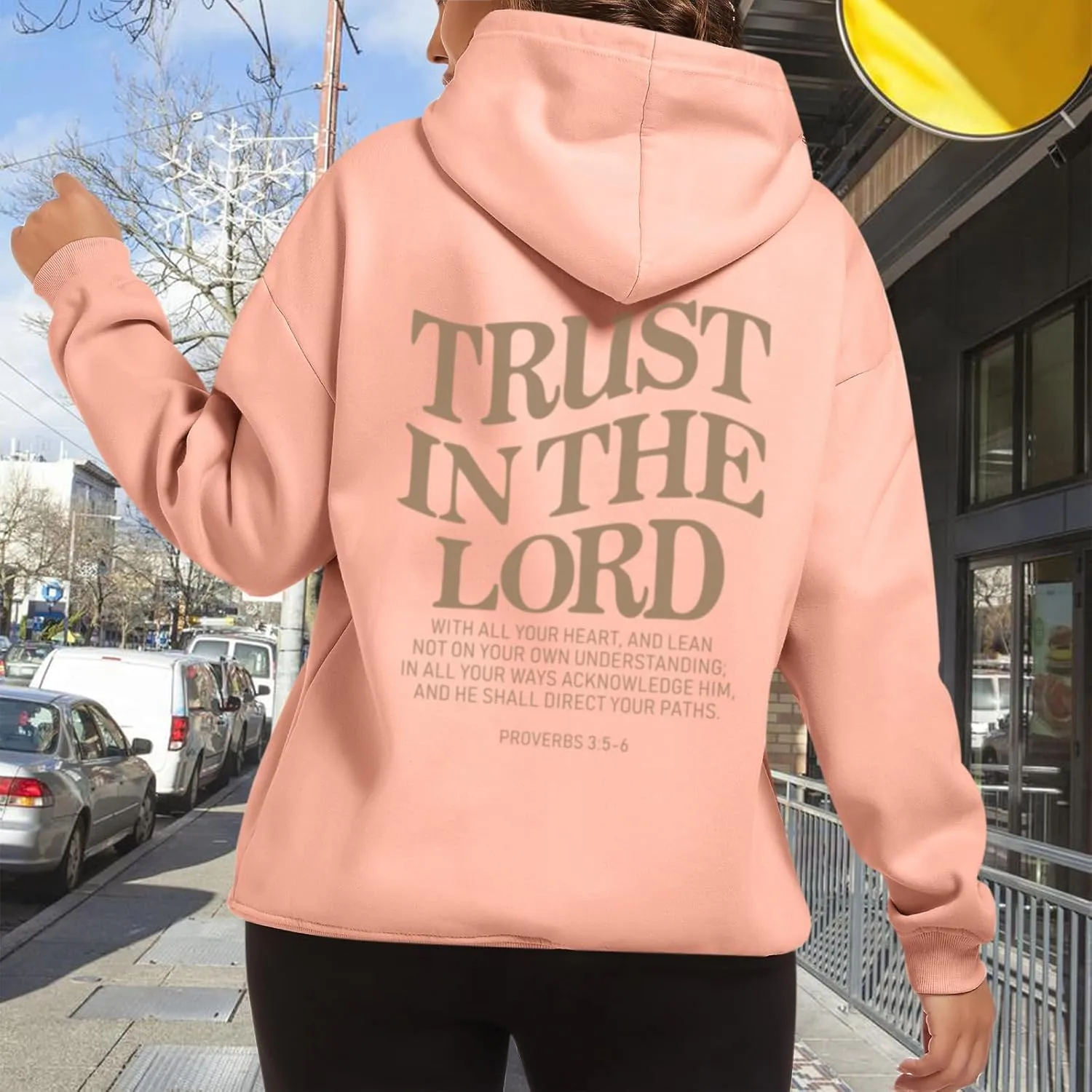 Tuislay Trust In The Lord Graphic Hoodies Christian Faith Sweatshirts For Women Bible Verse Religious Hoodie Pullover Tops