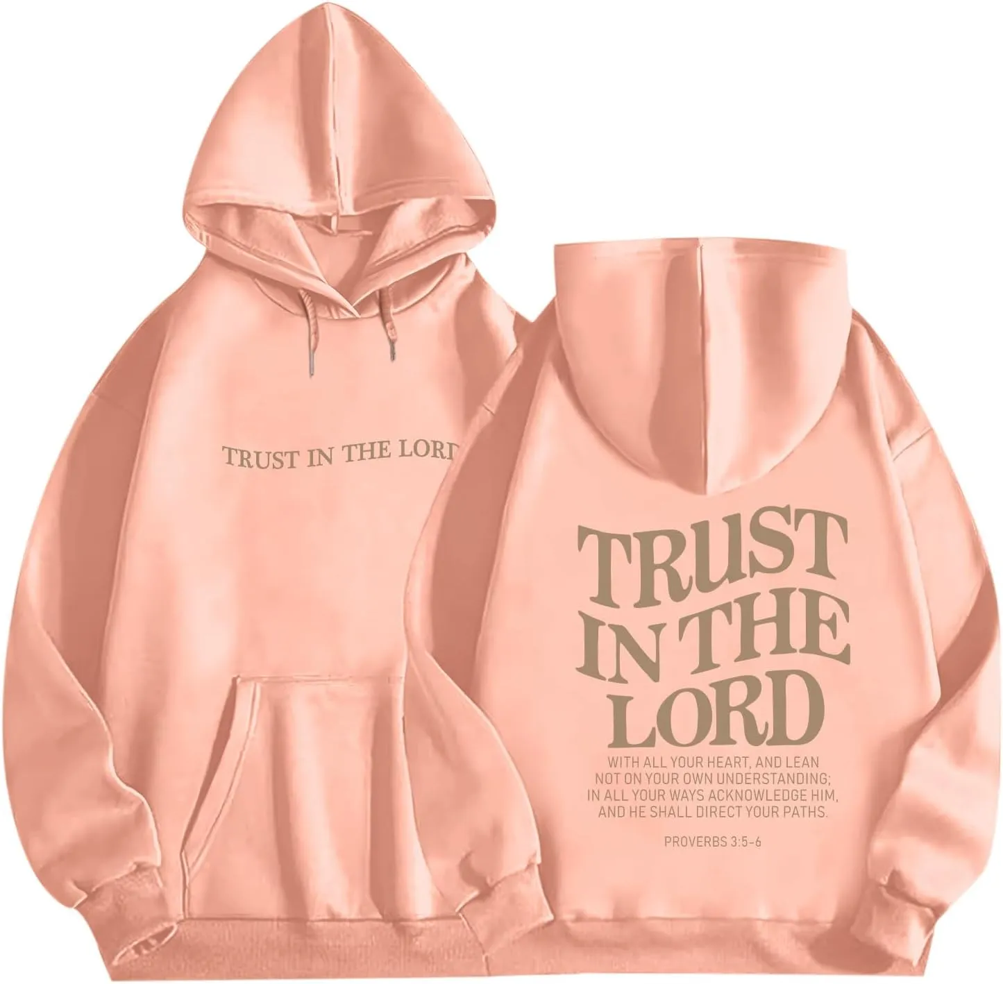 Tuislay Trust In The Lord Graphic Hoodies Christian Faith Sweatshirts For Women Bible Verse Religious Hoodie Pullover Tops