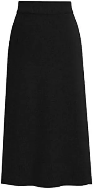 utcoco Women's High Waist Solid Color Skirt Long Pencil Wool Midi Skirts