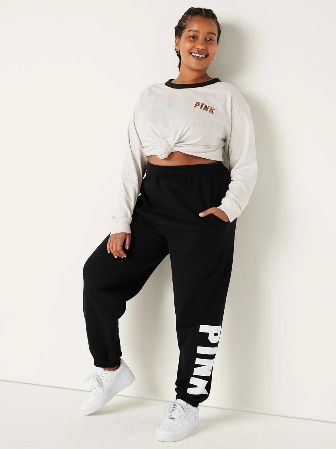 Victoria's Secret Women's Pink Logo Campus Sweatpants, Womens Sweatpants, (XS-XXL)