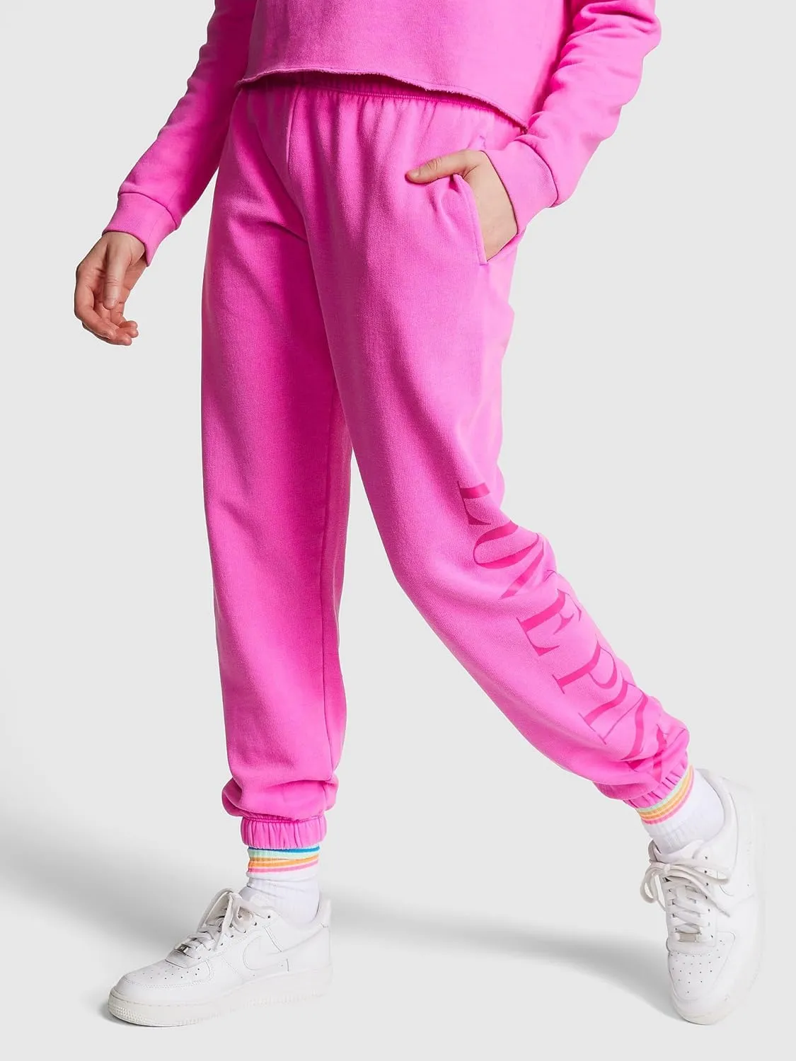 Victoria's Secret Women's Pink Logo Campus Sweatpants, Womens Sweatpants, (XS-XXL)